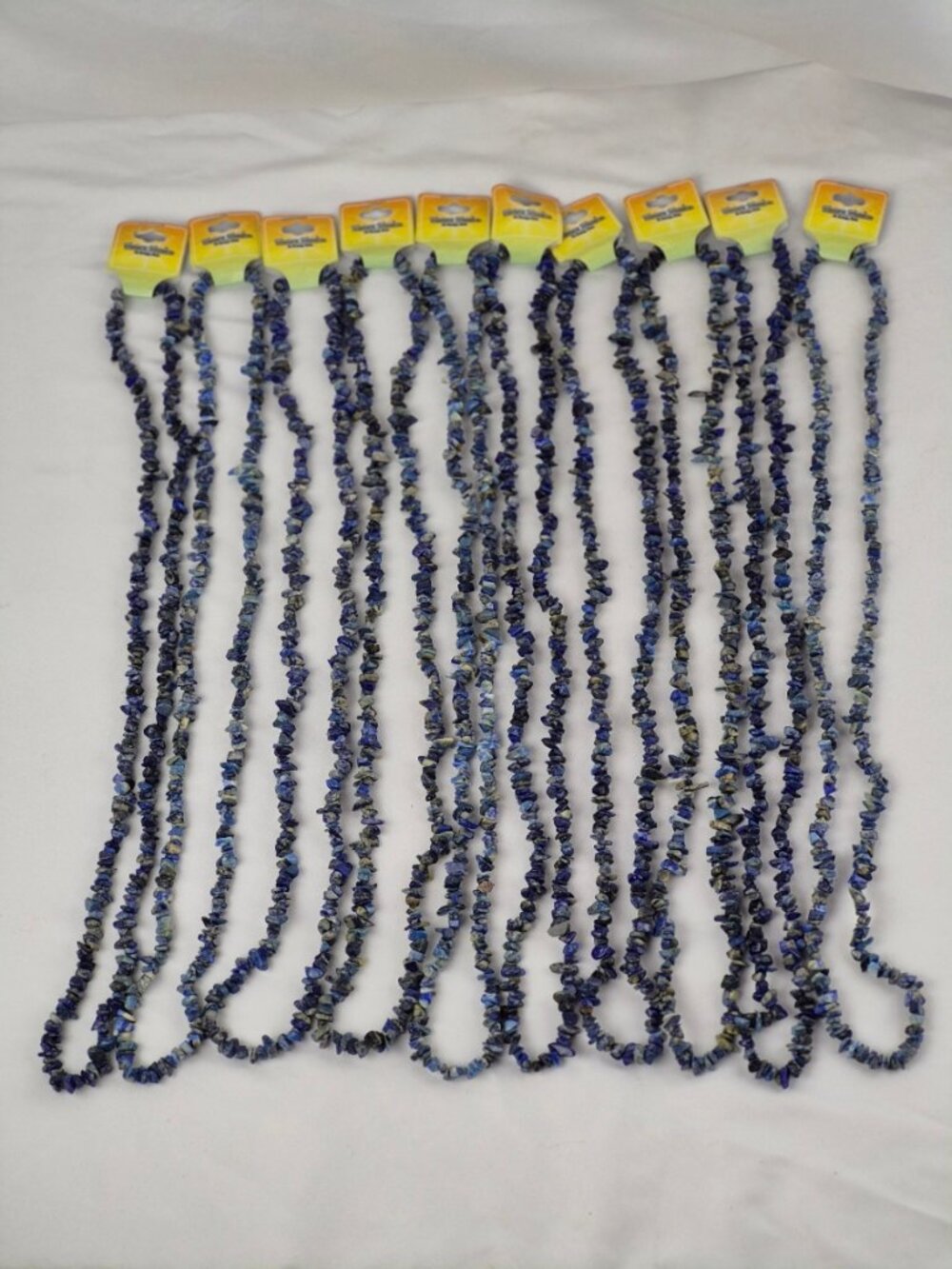 Polished Natural Sodalite Chip Necklaces Bead Strands Blue Stones Boho Lot of 10